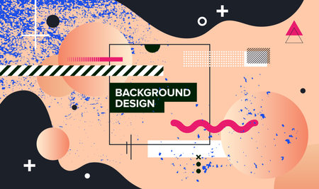 Modern abstract cover, minimal cover design. Colorful geometric background, vector illustration.のイラスト素材