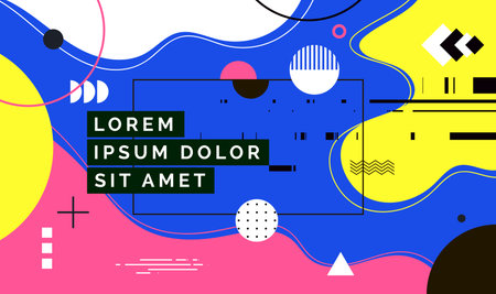 Modern abstract cover, minimal cover design. Colorful geometric background, vector illustration.のイラスト素材