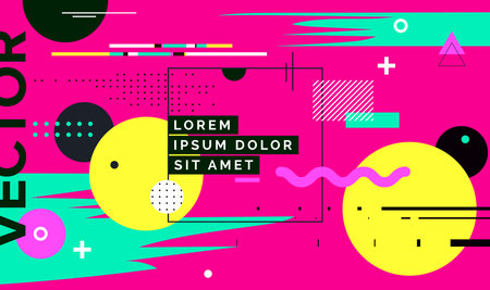 Modern abstract cover, minimal cover design. Colorful geometric background, vector illustration.のイラスト素材