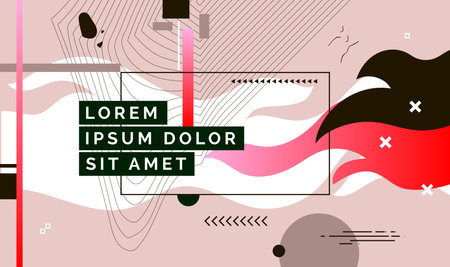 Modern abstract cover, minimal cover design. Colorful geometric background, vector illustration.のイラスト素材