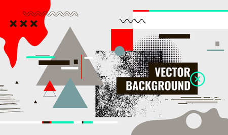 Modern abstract cover, minimal cover design. Colorful geometric background, vector illustration.のイラスト素材