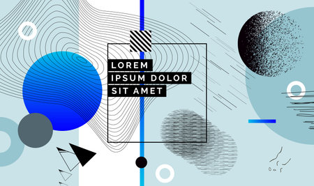 Modern abstract cover, minimal cover design. Colorful geometric background, vector illustration.のイラスト素材