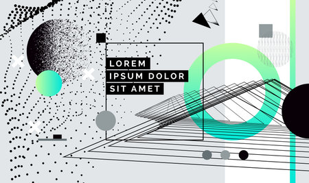 Modern abstract cover, minimal cover design. Colorful geometric background, vector illustration.のイラスト素材