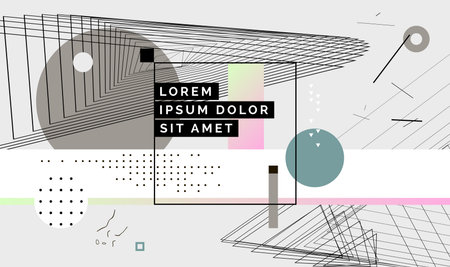Modern abstract cover, minimal cover design. Colorful geometric background, vector illustration.のイラスト素材