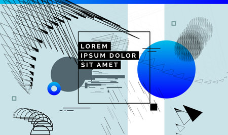 Modern abstract cover, minimal cover design. Colorful geometric background, vector illustration.のイラスト素材