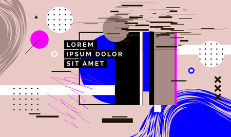 Modern abstract cover, minimal cover design. Colorful geometric background, vector illustration.のイラスト素材