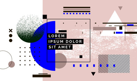 Modern abstract cover, minimal cover design. Colorful geometric background, vector illustration.のイラスト素材