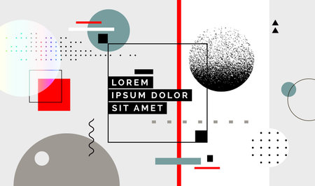 Modern abstract cover, minimal cover design. Colorful geometric background, vector illustration.のイラスト素材