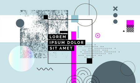 Modern abstract cover, minimal cover design. Colorful geometric background, vector illustration.のイラスト素材
