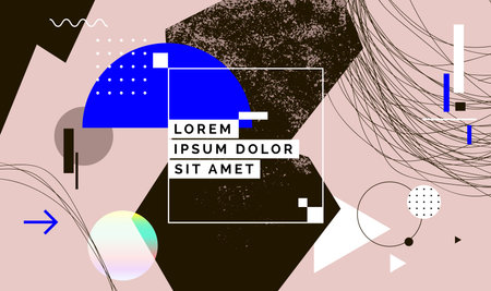 Modern abstract cover, minimal cover design. Colorful geometric background, vector illustration.のイラスト素材
