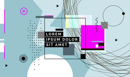 Modern abstract cover, minimal cover design. Colorful geometric background, vector illustration.のイラスト素材