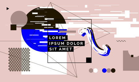 Modern abstract cover, minimal cover design. Colorful geometric background, vector illustration.のイラスト素材
