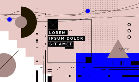 Modern abstract cover, minimal cover design. Colorful geometric background, vector illustration.のイラスト素材
