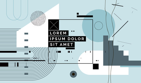 Modern abstract cover, minimal cover design. Colorful geometric background, vector illustration.のイラスト素材