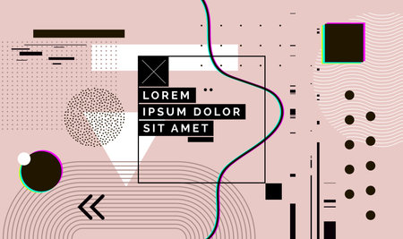 Modern abstract cover, minimal cover design. Colorful geometric background, vector illustration.のイラスト素材