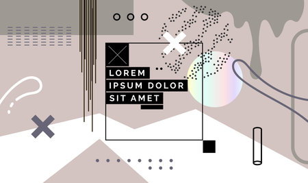 Modern abstract cover, minimal cover design. Colorful geometric background, vector illustration.のイラスト素材