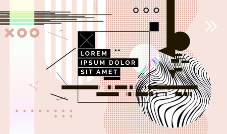 Modern abstract cover, minimal cover design. Colorful geometric background, vector illustration.のイラスト素材