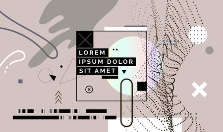 Modern abstract cover, minimal cover design. Colorful geometric background, vector illustration.のイラスト素材