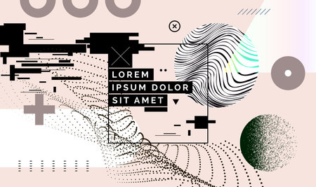 Modern abstract cover, minimal cover design. Colorful geometric background, vector illustration.のイラスト素材