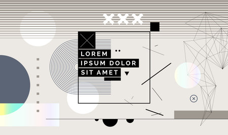 Modern abstract cover, minimal cover design. Colorful geometric background, vector illustration.のイラスト素材
