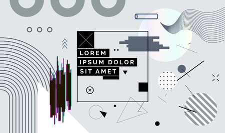Modern abstract cover, minimal cover design. Colorful geometric background, vector illustration.のイラスト素材