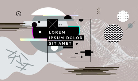 Modern abstract cover, minimal cover design. Colorful geometric background, vector illustration.のイラスト素材