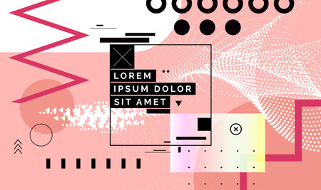 Modern abstract cover, minimal cover design. Colorful geometric background, vector illustration.のイラスト素材