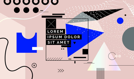 Modern abstract cover, minimal cover design. Colorful geometric background, vector illustration.のイラスト素材