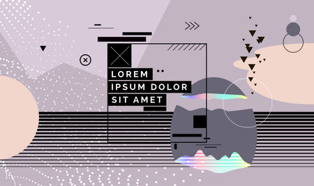 Modern abstract cover, minimal cover design. Colorful geometric background, vector illustration.のイラスト素材