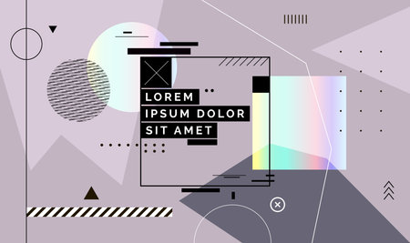 Modern abstract cover, minimal cover design. Colorful geometric background, vector illustration.のイラスト素材