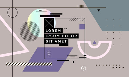 Modern abstract cover, minimal cover design. Colorful geometric background, vector illustration.のイラスト素材