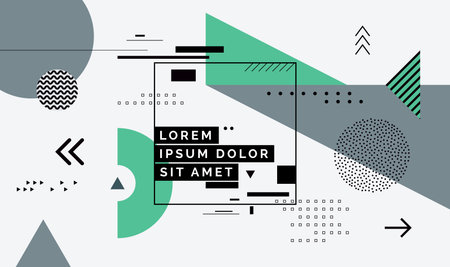 Modern abstract cover, minimal cover design. Colorful geometric background, vector illustration.のイラスト素材