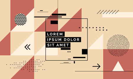 Modern abstract cover, minimal cover design. Colorful geometric background, vector illustration.のイラスト素材