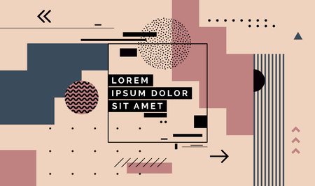 Modern abstract cover, minimal cover design. Colorful geometric background, vector illustration.のイラスト素材