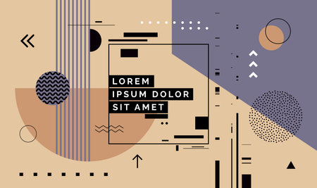 Modern abstract cover, minimal cover design. Colorful geometric background, vector illustration.のイラスト素材