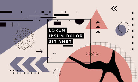 Modern abstract cover, minimal cover design. Colorful geometric background, vector illustration.のイラスト素材