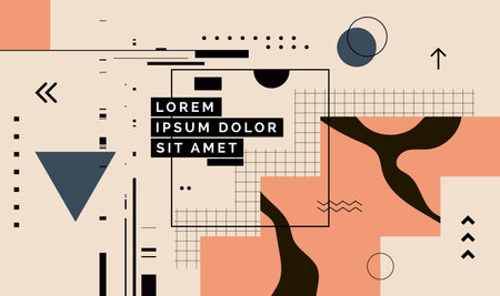 Modern abstract cover, minimal cover design. Colorful geometric background, vector illustration.のイラスト素材