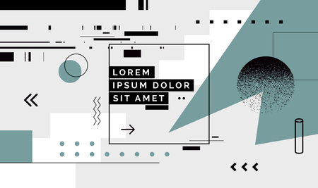 Modern abstract cover, minimal cover design. Colorful geometric background, vector illustration.のイラスト素材