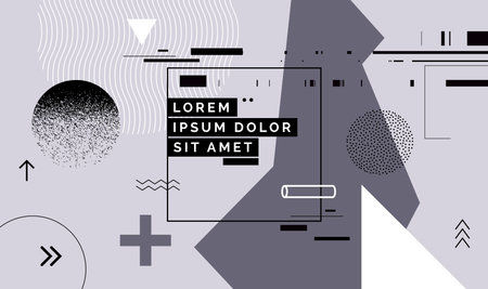 Modern abstract cover, minimal cover design. Colorful geometric background, vector illustration.のイラスト素材