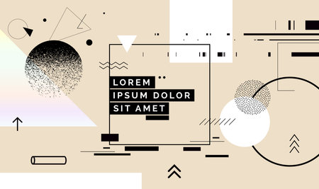 Modern abstract cover, minimal cover design. Colorful geometric background, vector illustration.のイラスト素材