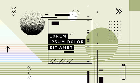 Modern abstract cover, minimal cover design. Colorful geometric background, vector illustration.のイラスト素材