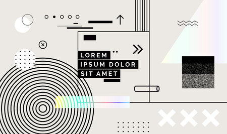 Modern abstract cover, minimal cover design. Colorful geometric background, vector illustration.のイラスト素材