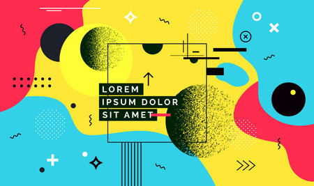 Modern abstract cover, minimal cover design. Colorful geometric background, vector illustration.のイラスト素材