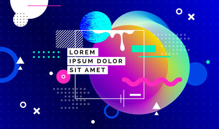 Modern abstract cover, minimal cover design. Colorful geometric background, vector illustration.のイラスト素材