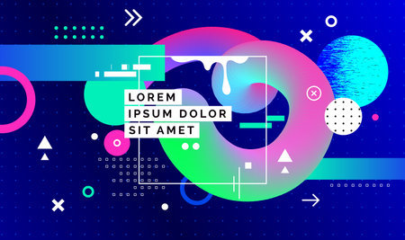 Modern abstract cover, minimal cover design. Colorful geometric background, vector illustration.のイラスト素材