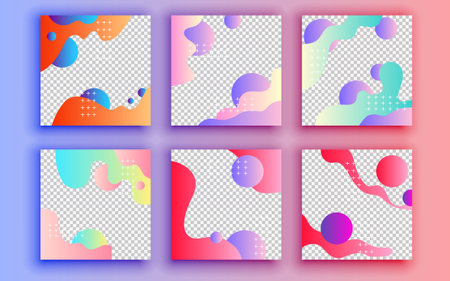 Set of sale banner template design. Vector illustration.のイラスト素材