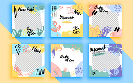 Set of sale banner template design. Vector illustration.のイラスト素材