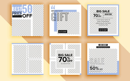 Set of sale banner template design. Vector illustration.のイラスト素材