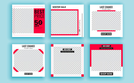 Set of sale banner template design. Vector illustration.のイラスト素材