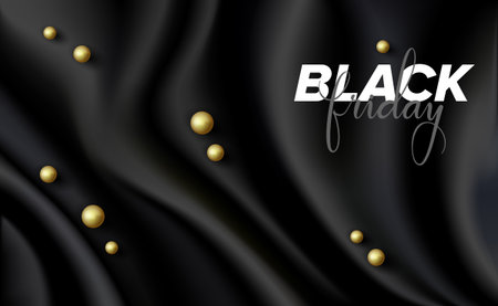 Black Friday Sale Web Banner Design Template. Advertising poster. Modern Vector illustration.のイラスト素材